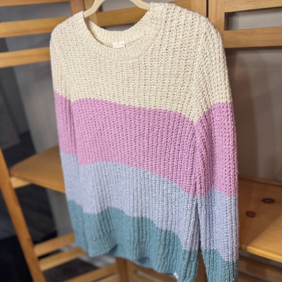 Abercrombie Kids Colorblock Knit Sweater – Size 13/14 - Picture 1 of 5